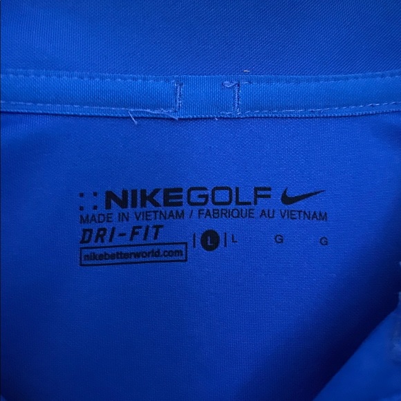 Nike Golf DRI-FIT Youth Blue Golf Shirt Large - Picture 3 of 3